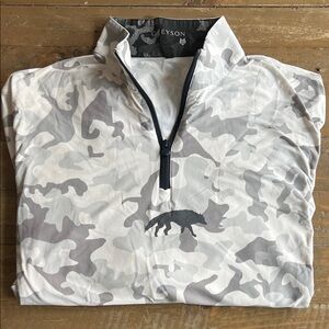 Greyson White and Gray Camo Quarter-Zip